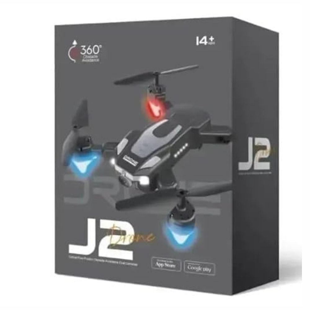 J2 Mini Foldable RC Drone with 360° Flip & LED Lights – Beginner Friendly Quadcopter