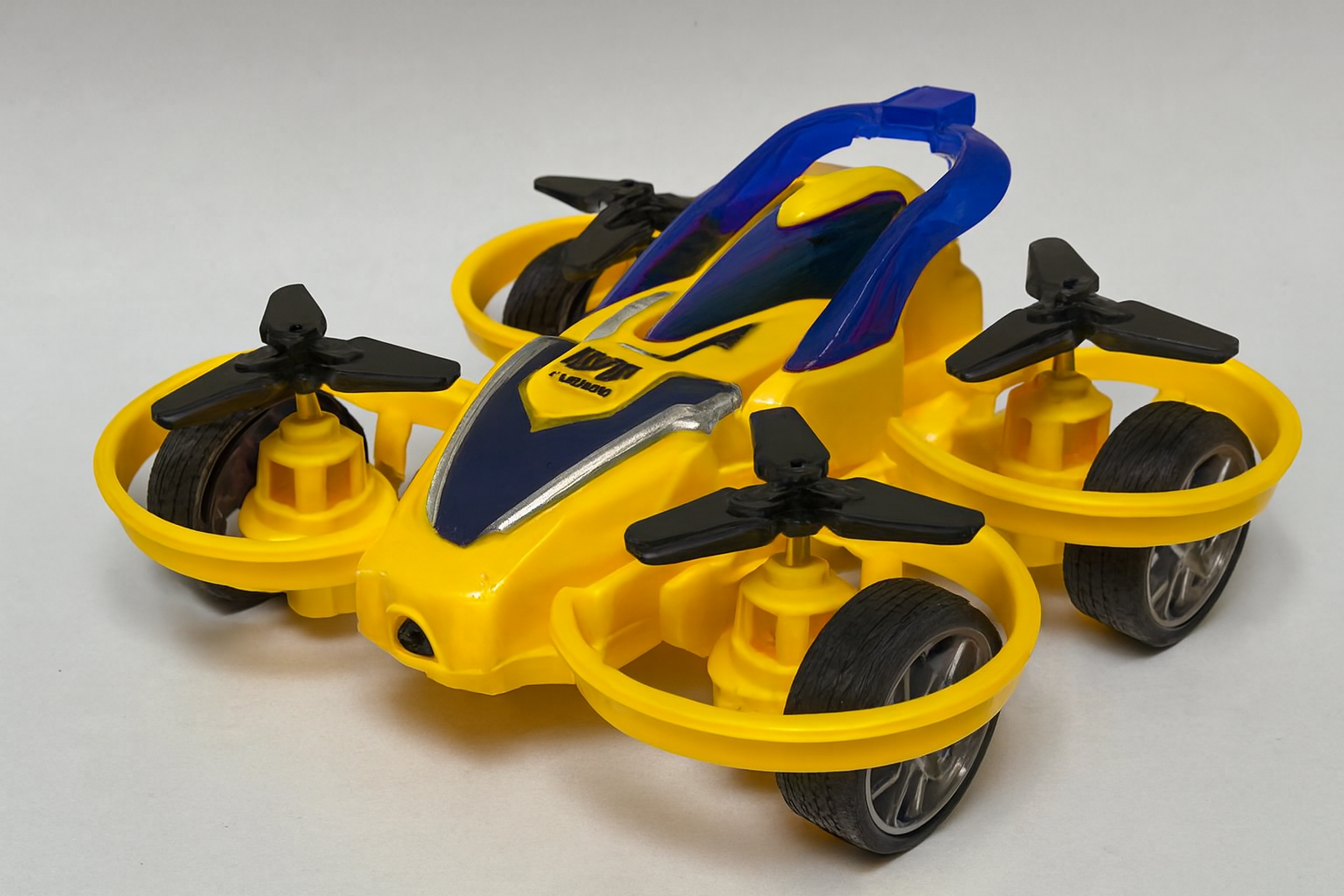 Yellow AeroDrone Racing Car Toy