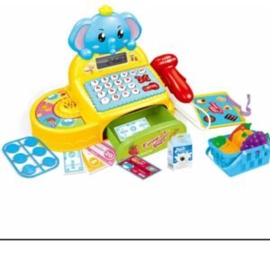 Elephant Cartoon Cash Register Playset with Scanner, KidzoSmile