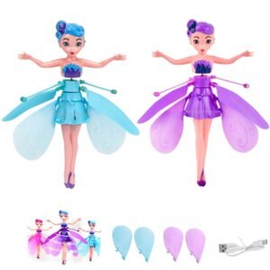 Hand-controlled flying fairy doll toy with sensor navigation and USB charging, KidzoSmile