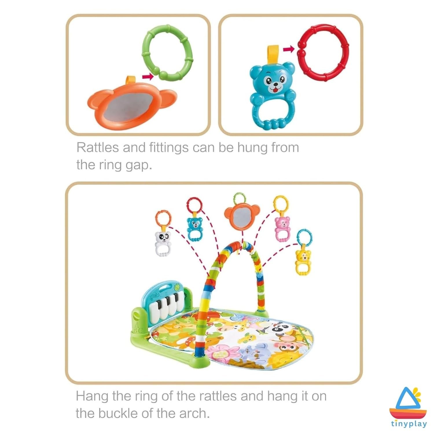 Kick and Play Piano Baby Gym Mat for 0-3 years Baby - Image 6
