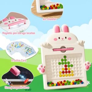 Bunny Magnetic Dot Drawing Board for Kids, KidzoSmile