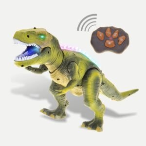 Remote Control Walking Dinosaur Toy | RC T-Rex with Lights, KidzoSmile