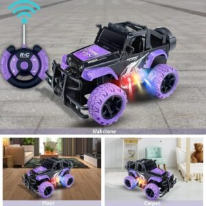 All-Terrain Purple Thunder RC Monster Jeep, KidzoSmile