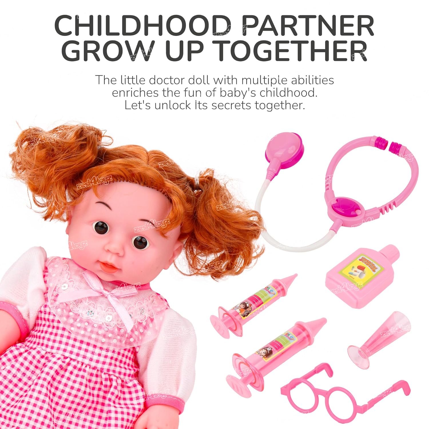 Zest4Toyz "My Honeys" Baby Doll Doctor Play Set, KidzoSmile