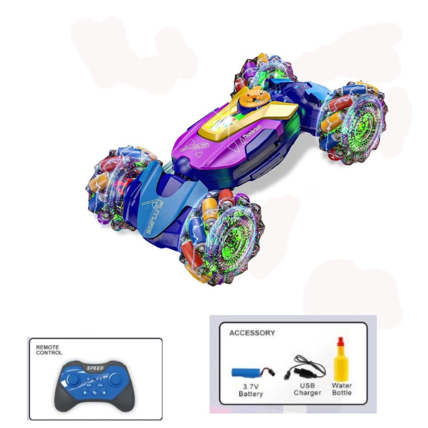 KidzoSmile 4WD Gesture Sensing RC Stunt Car – Mecanum Wheel Drifter - Image 9