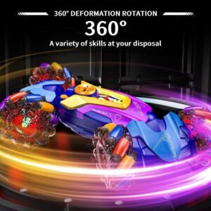 Colorful 4WD gesture sensing RC stunt car with mecanum wheels by KidzoSmile.