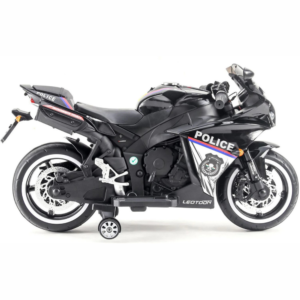 Kids Electric Police Ride-On Bike with LED Lights & Music – Battery Operated Motorcycle Toy