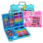 128-Piece Kids Art Set | Portable Drawing & Painting Kit
