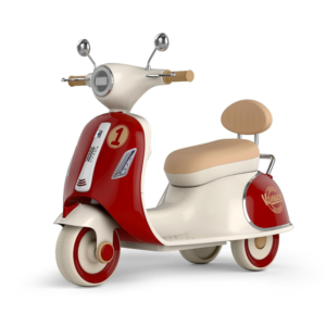 Kids Retro Electric Ride-On Scooter – Classic Vespa Style Battery Operated Toy